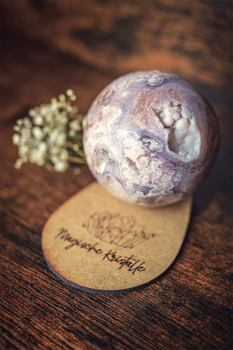 Pink Amethyst Blumenachat Kugel