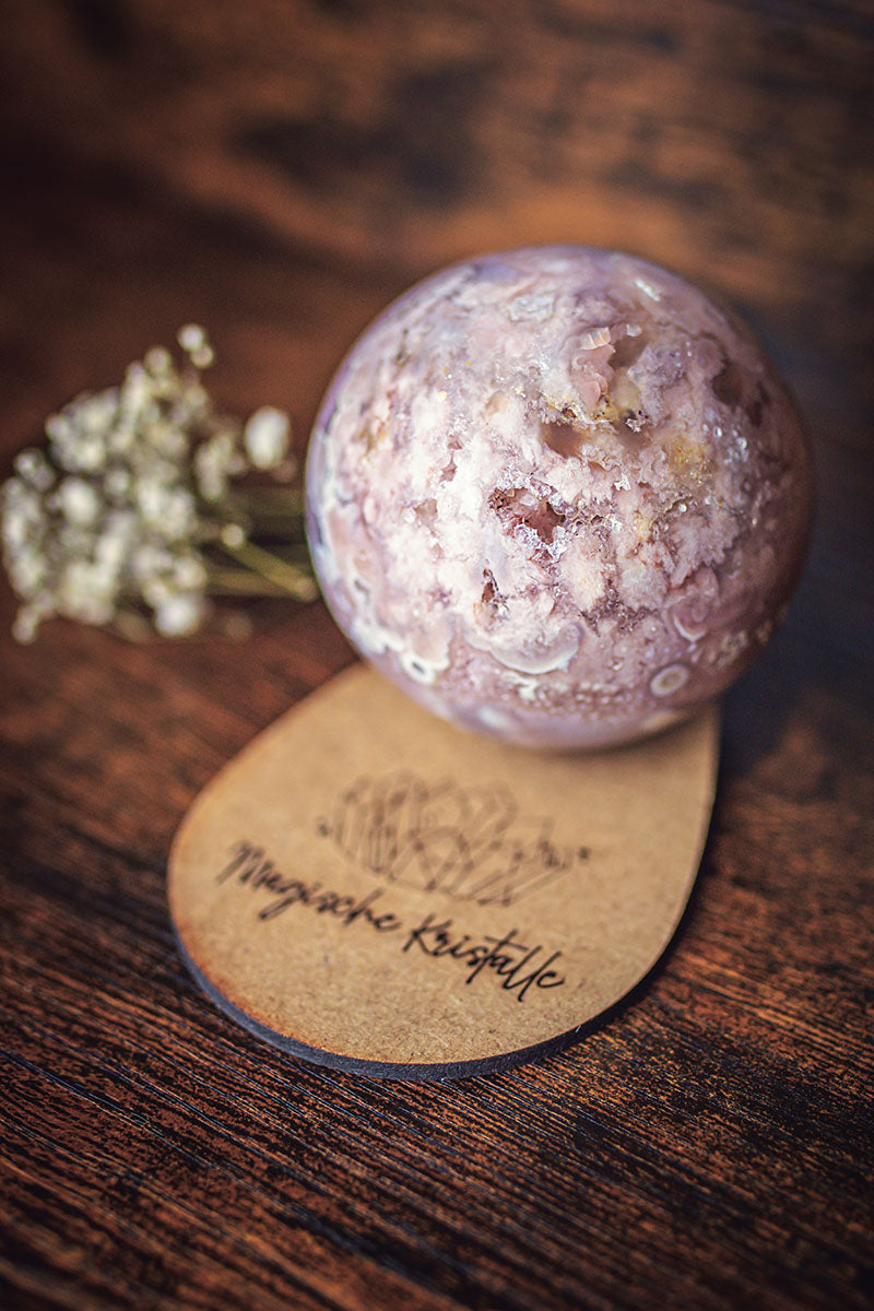 Pink Amethyst Blumenachat Kugel